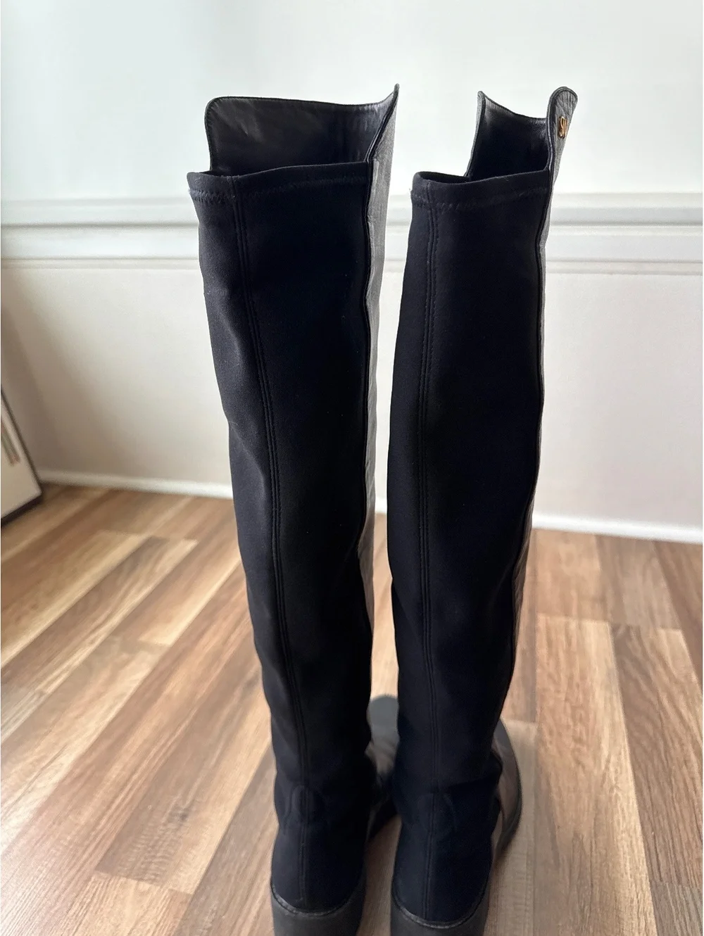 Stuart Weitzman Black Leather Over the Knee Riding Boots Women’s 8.5 Spain